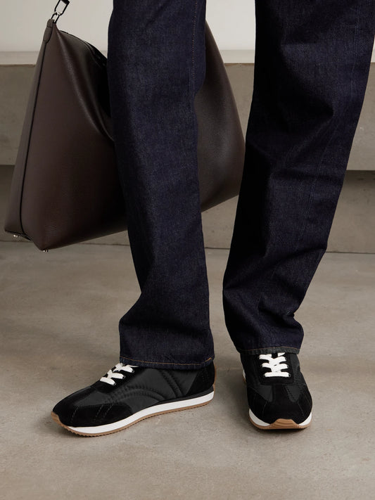 Sport Suede-trimmed Shell Sneakers