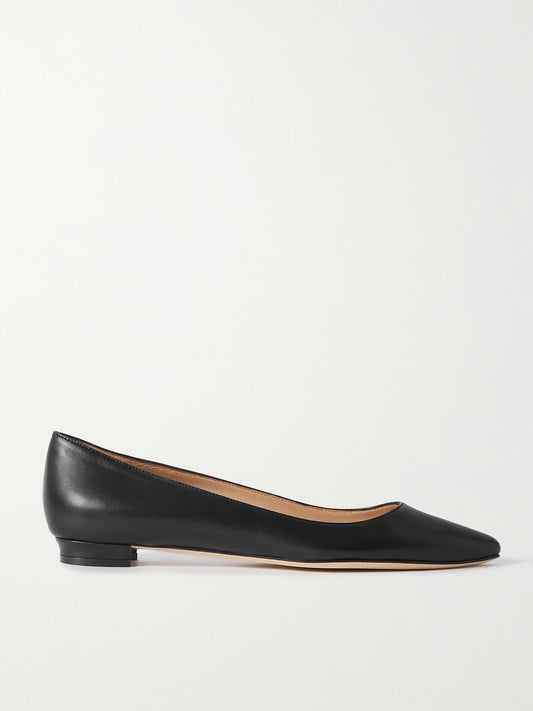 Bb 10 Leather Point-toe Flats
