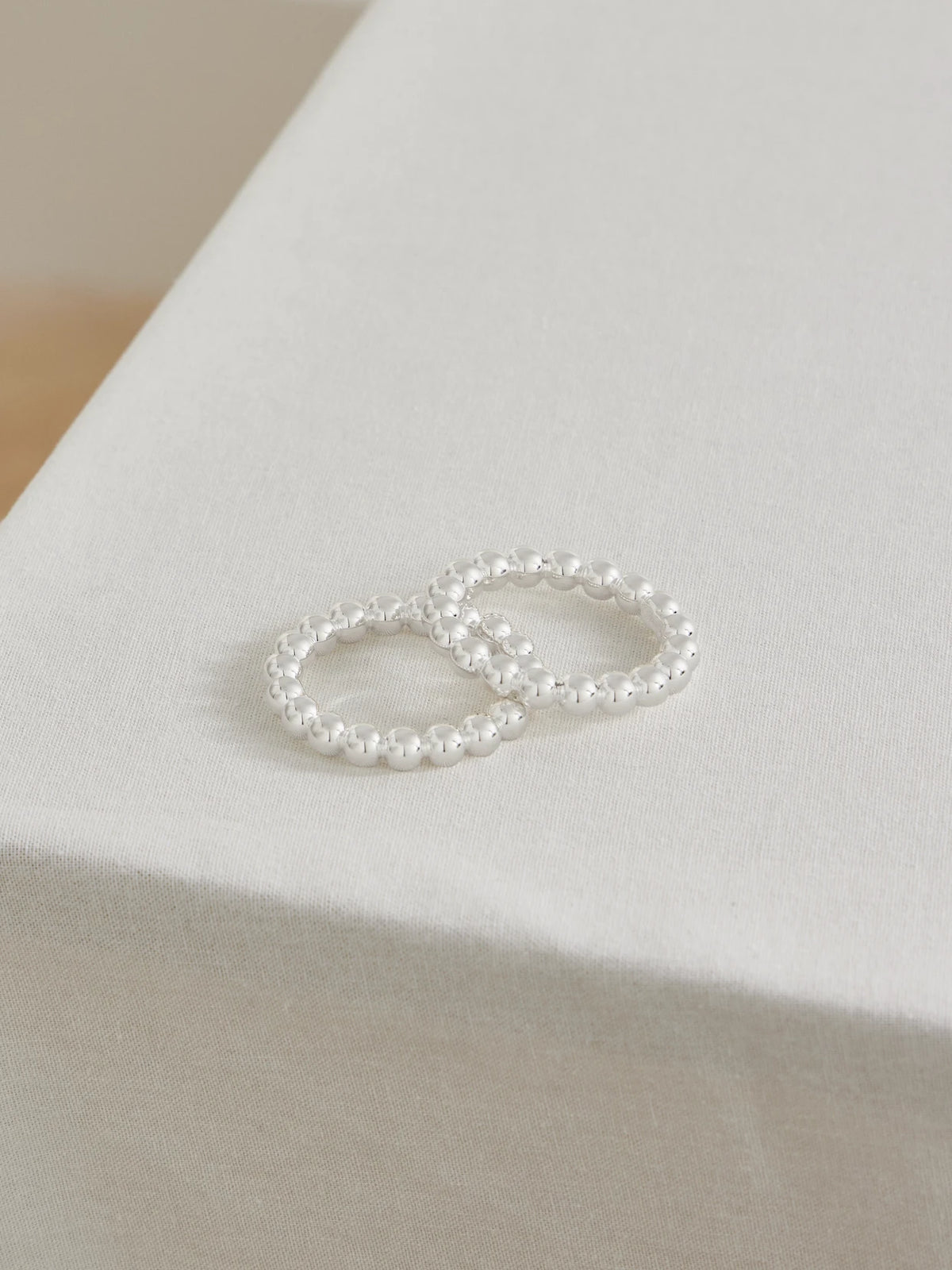 Perles Set Of Two Silver-plated Napkin Rings