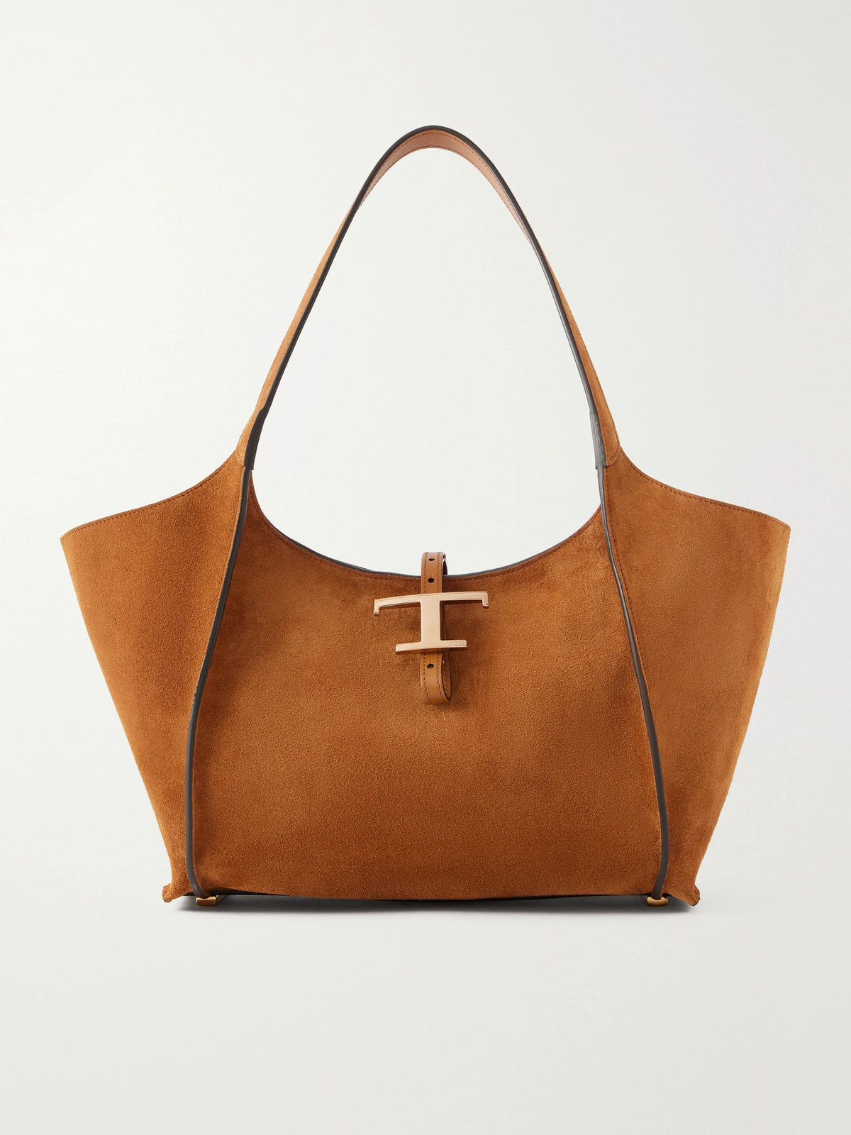 T Timeless Small Suede Shoulder Bag