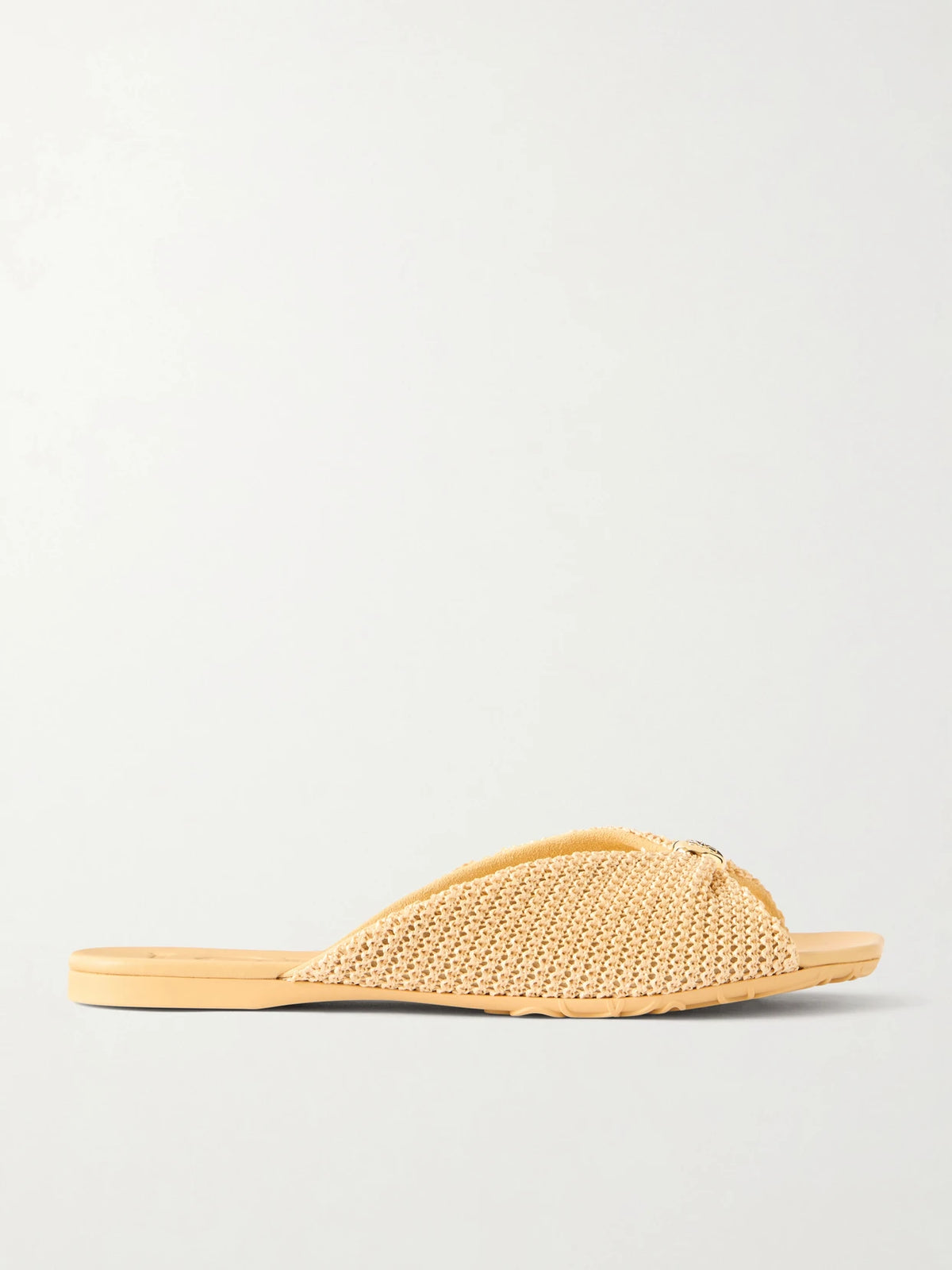 + Paula's Ibiza Pebble Raffia-effect Sandals Slides
