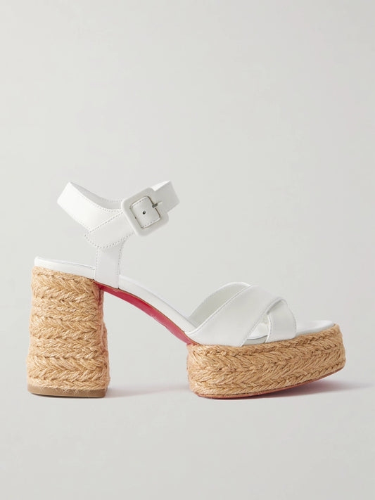 Calakala 85 Leather Espadrille Platform Sandals