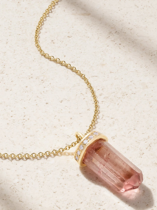 Gold, Tourmaline And Diamond Necklace