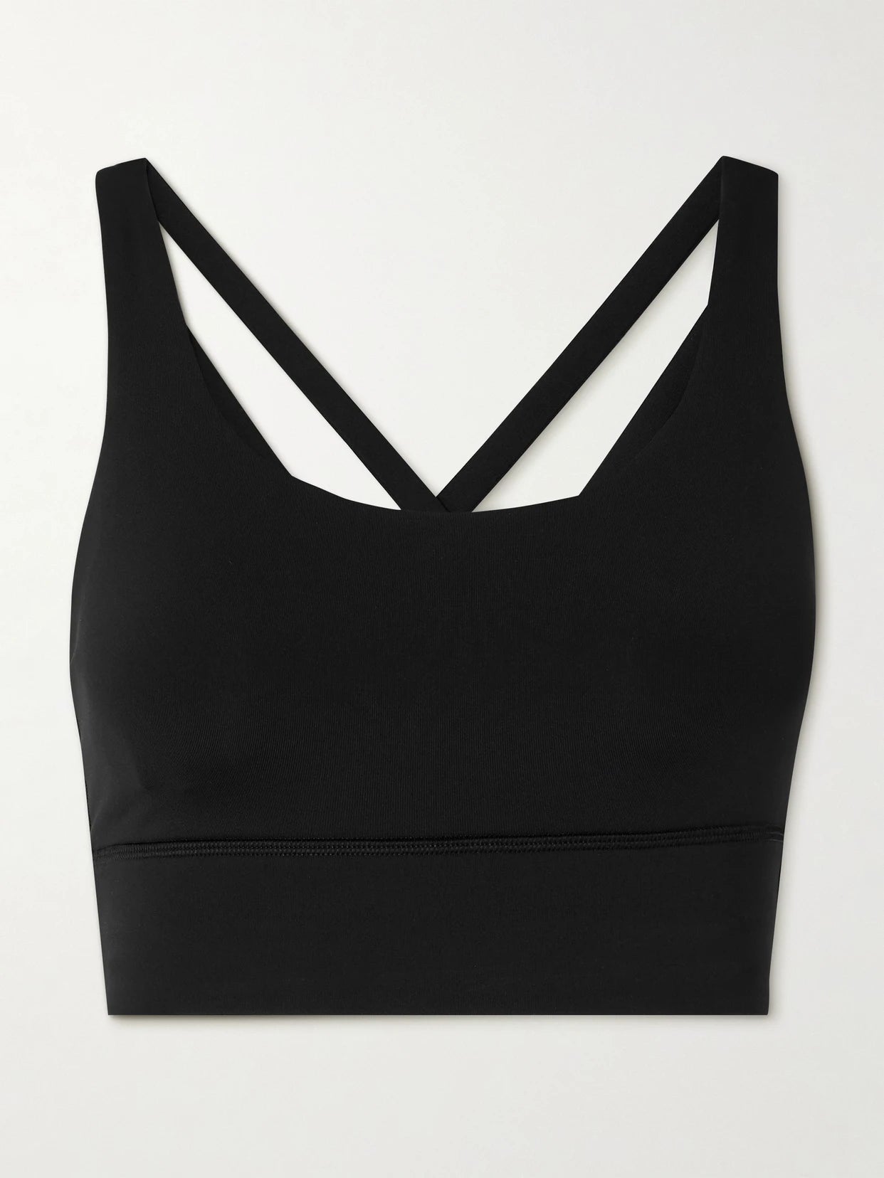 Image of Activewear. Product name - Energy Longline Luxtreme Sports Bra in Black colour by brand - lululemon