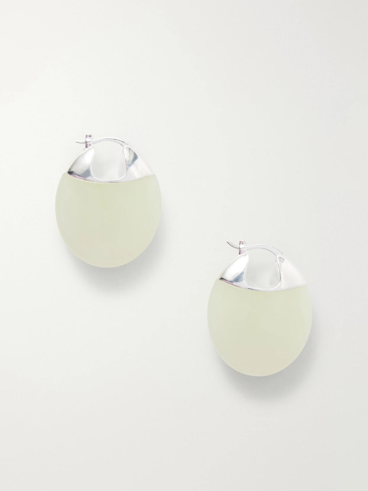 The Erin Silver And Serpentine Hoop Earrings