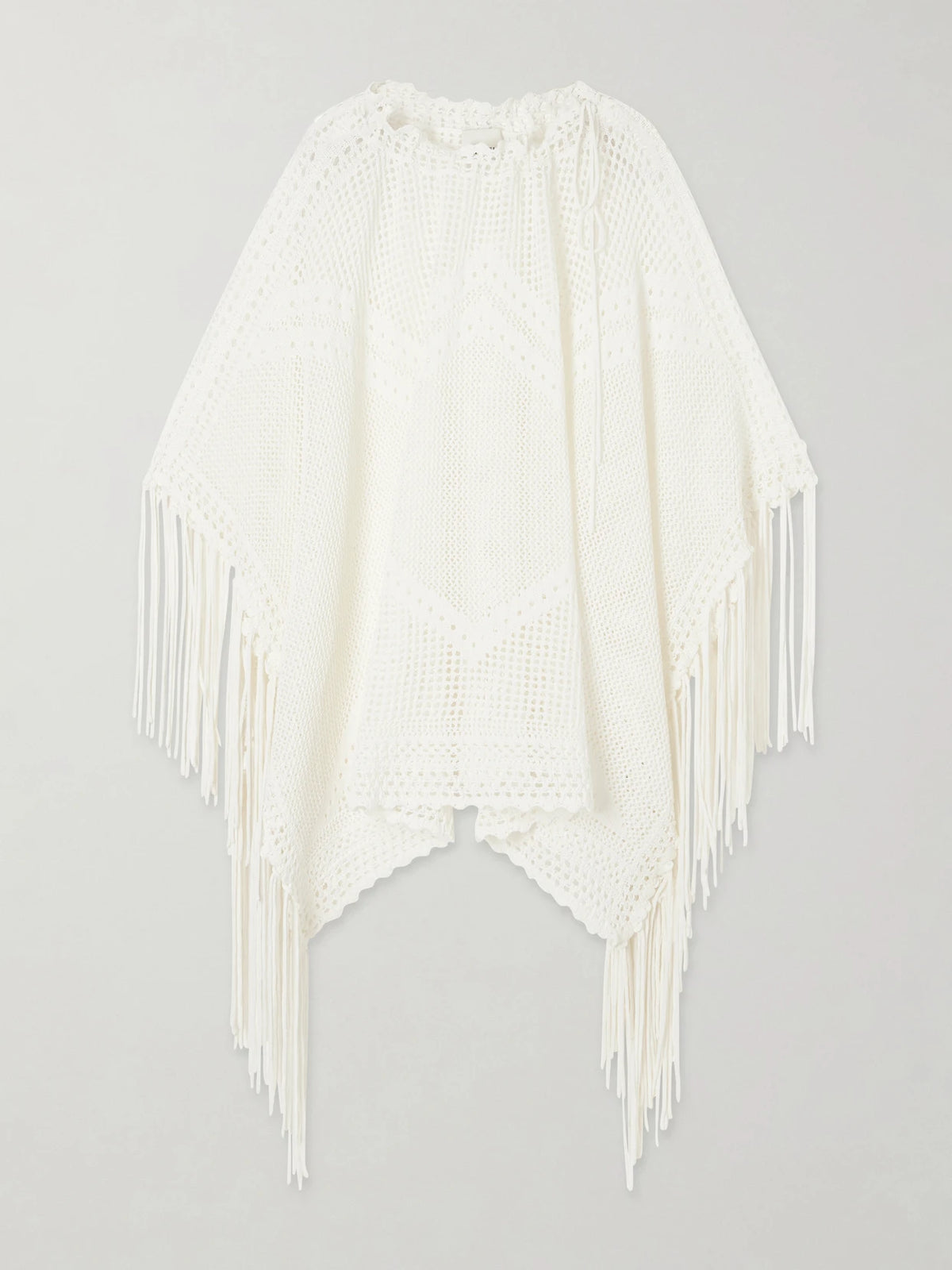 ISABEL MARANT Metilia Crocheted Fringed Cotton Top