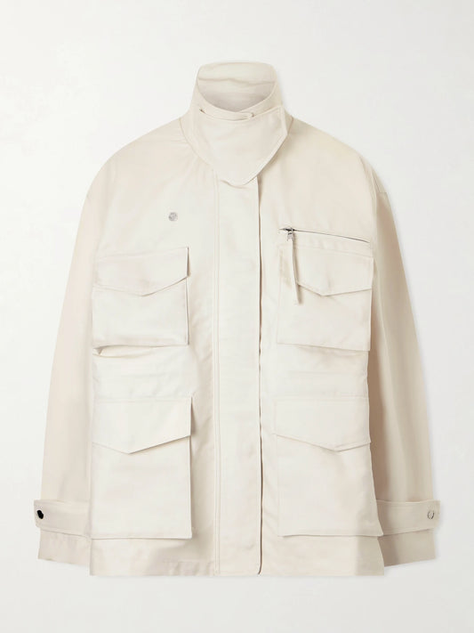 Image of Coats & Jackets. Product name - Aubrey Cotton Jacket in White colour by brand - AGOLDE