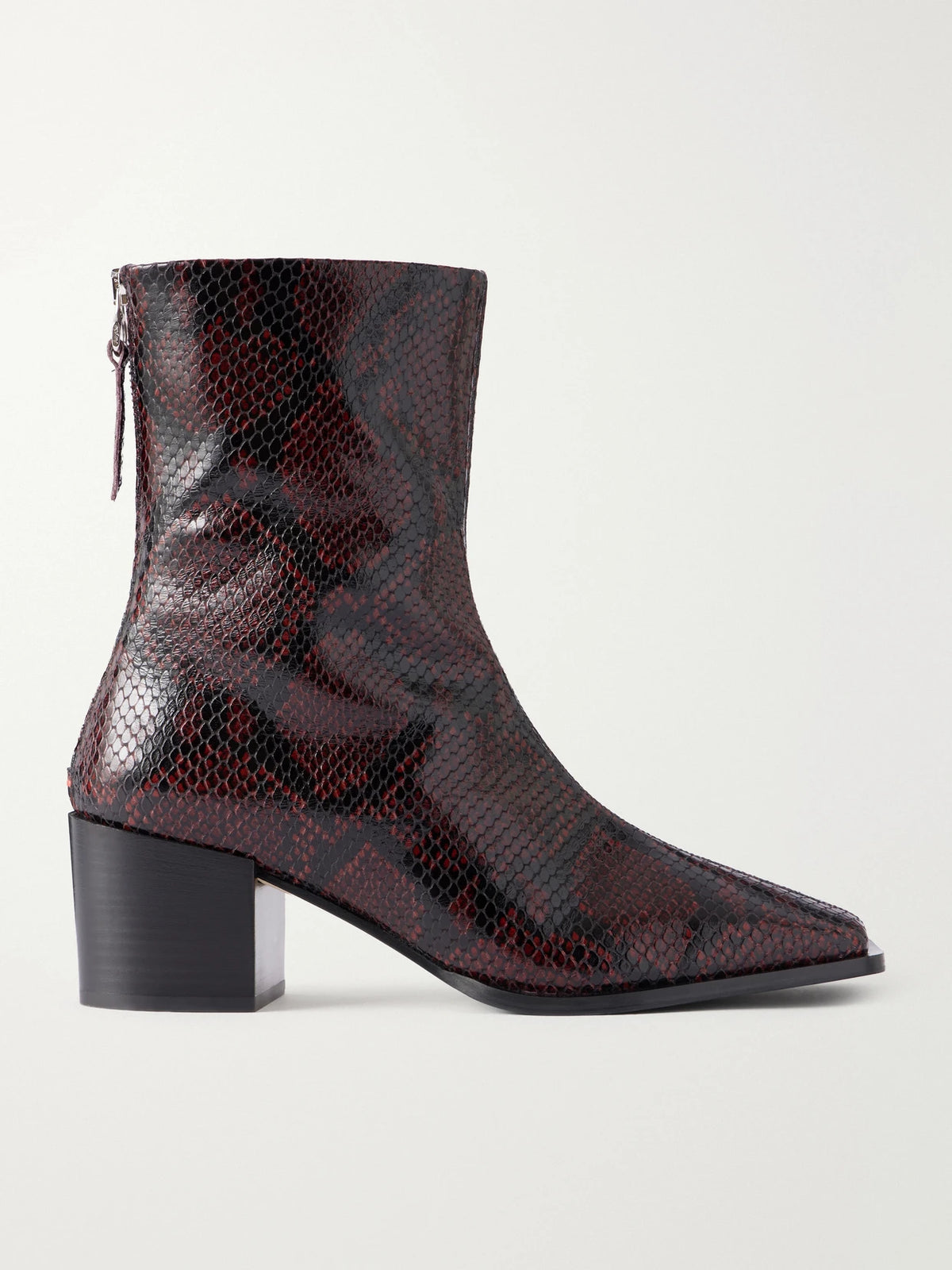 Aeyde Amina Sneak-effect Leather Ankle Boots