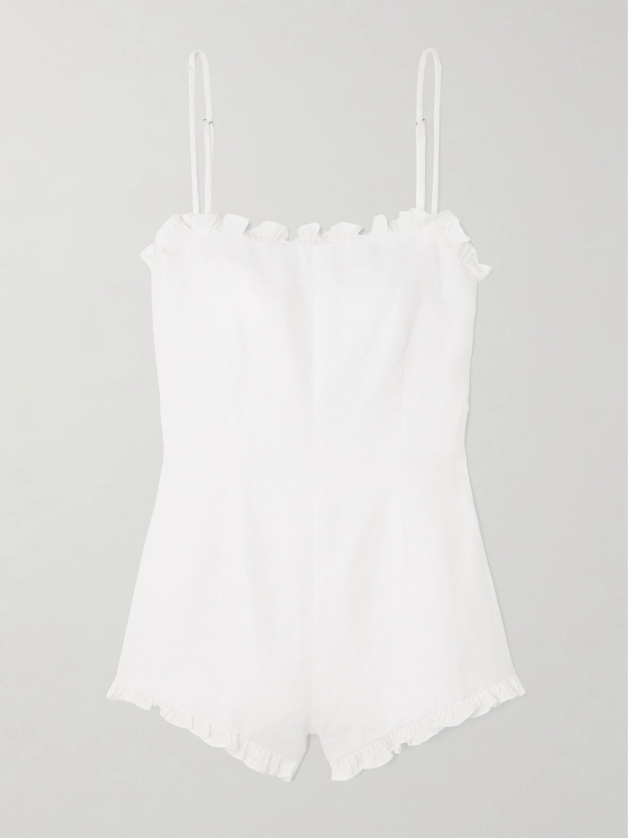 Florence Ruffled Linen Playsuit