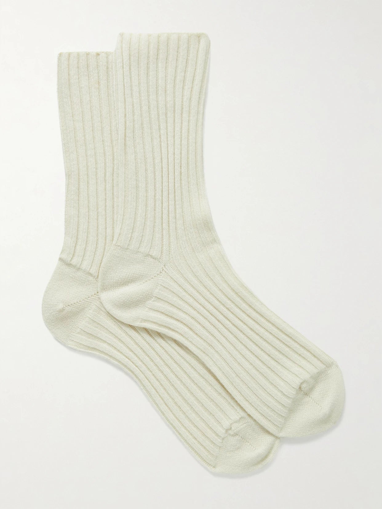 Calf Ribbed Cashmere Socks