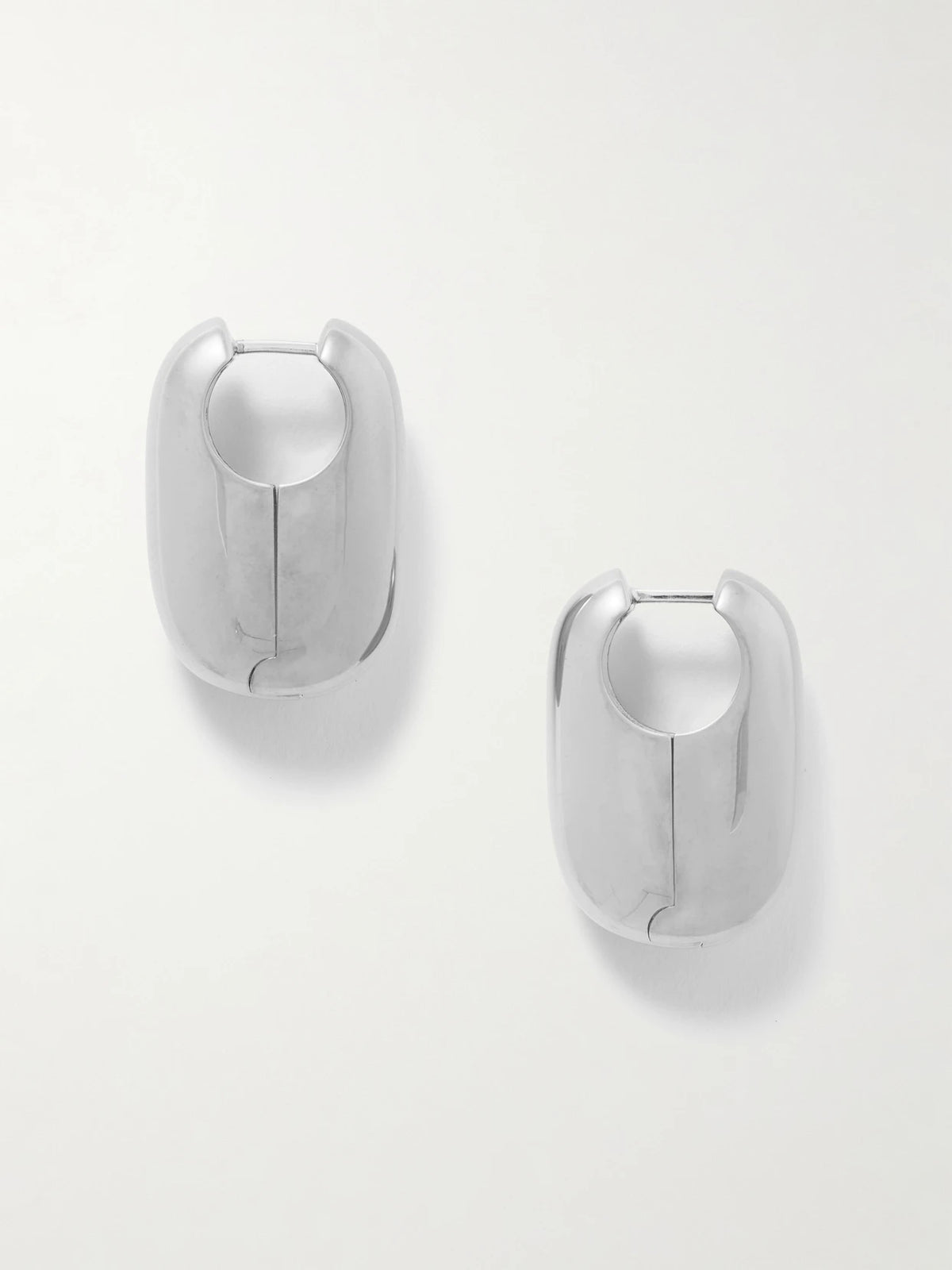 Vola Rhodium-plated Hoop Earrings