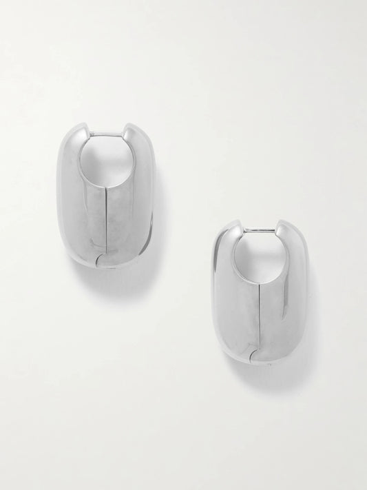 Vola Rhodium-plated Hoop Earrings