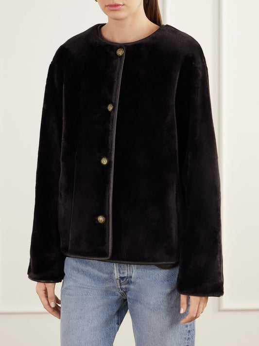 ARMA Gloria Reversible Shearling And Leather Jacket