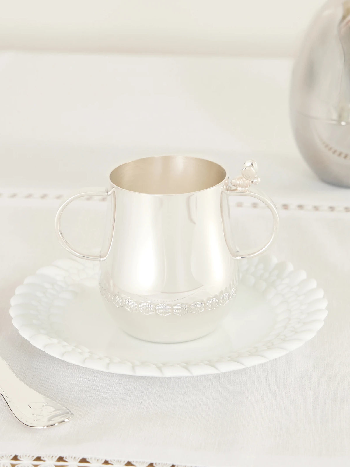 Image of Tableware. Product name - Stainless Steel Baby Cup in Silver colour by brand - Christofle