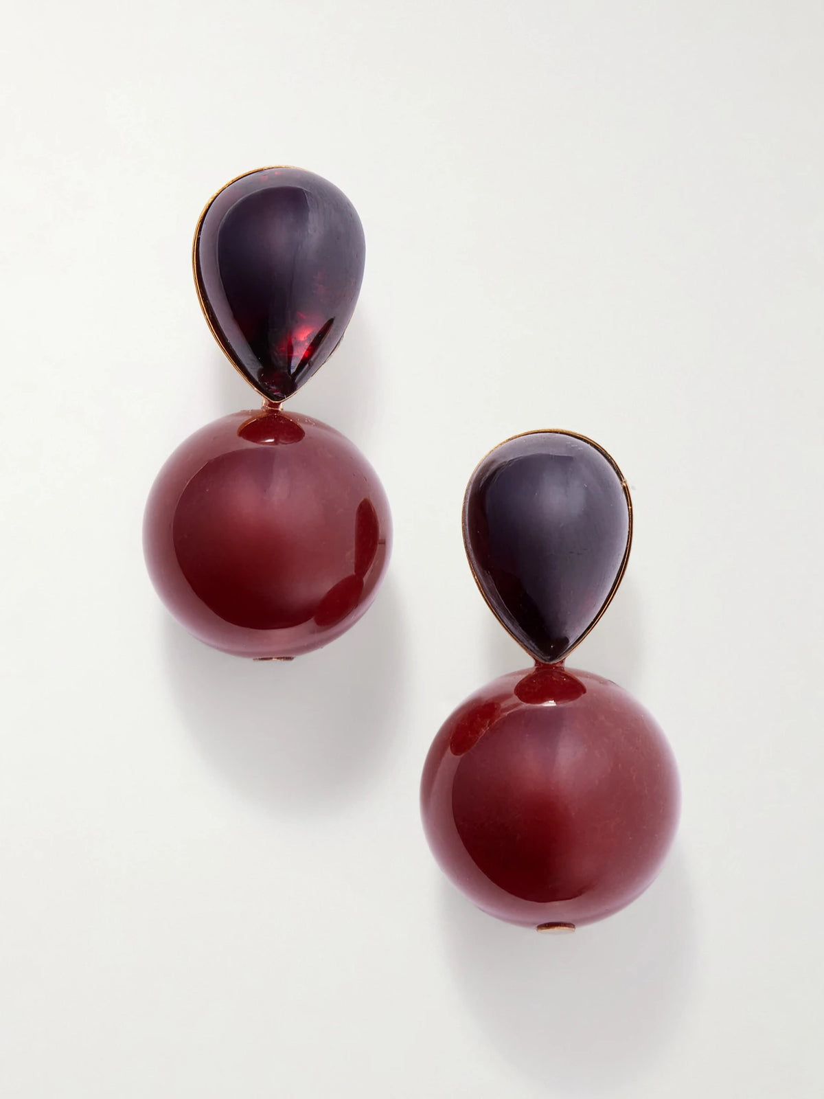 Jennifer Behr Allison Gold-tone Carnelian Earrings