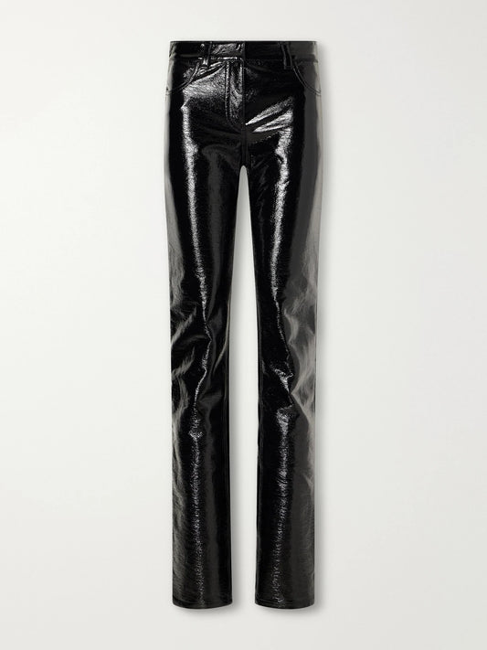 COURREGES Cotton-blend Vinyl Straight-leg Pants