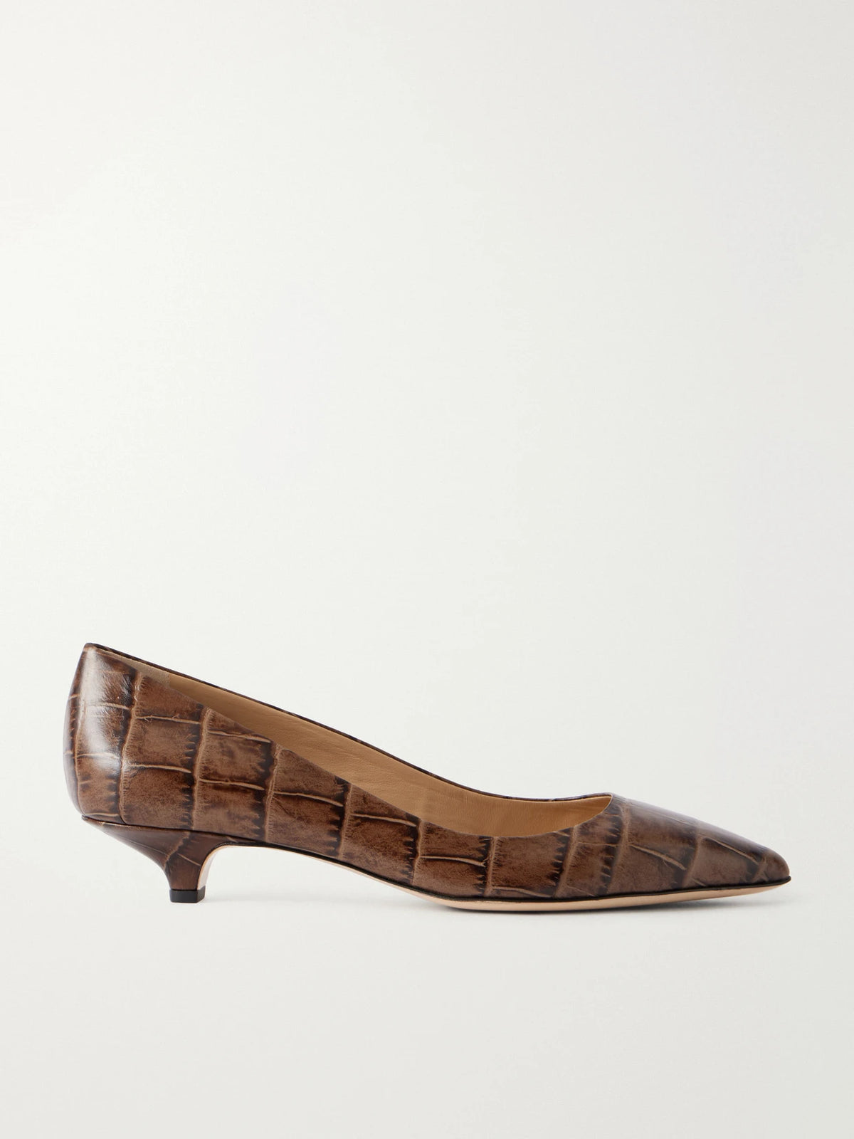 Jamie Haller The Kitty Point 30 Croc-effect Leather Pumps