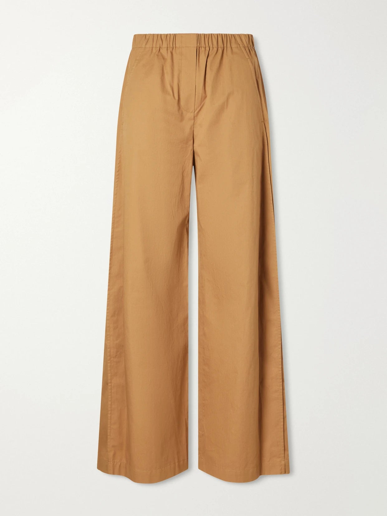 Cotton-poplin Wide-leg Pants
