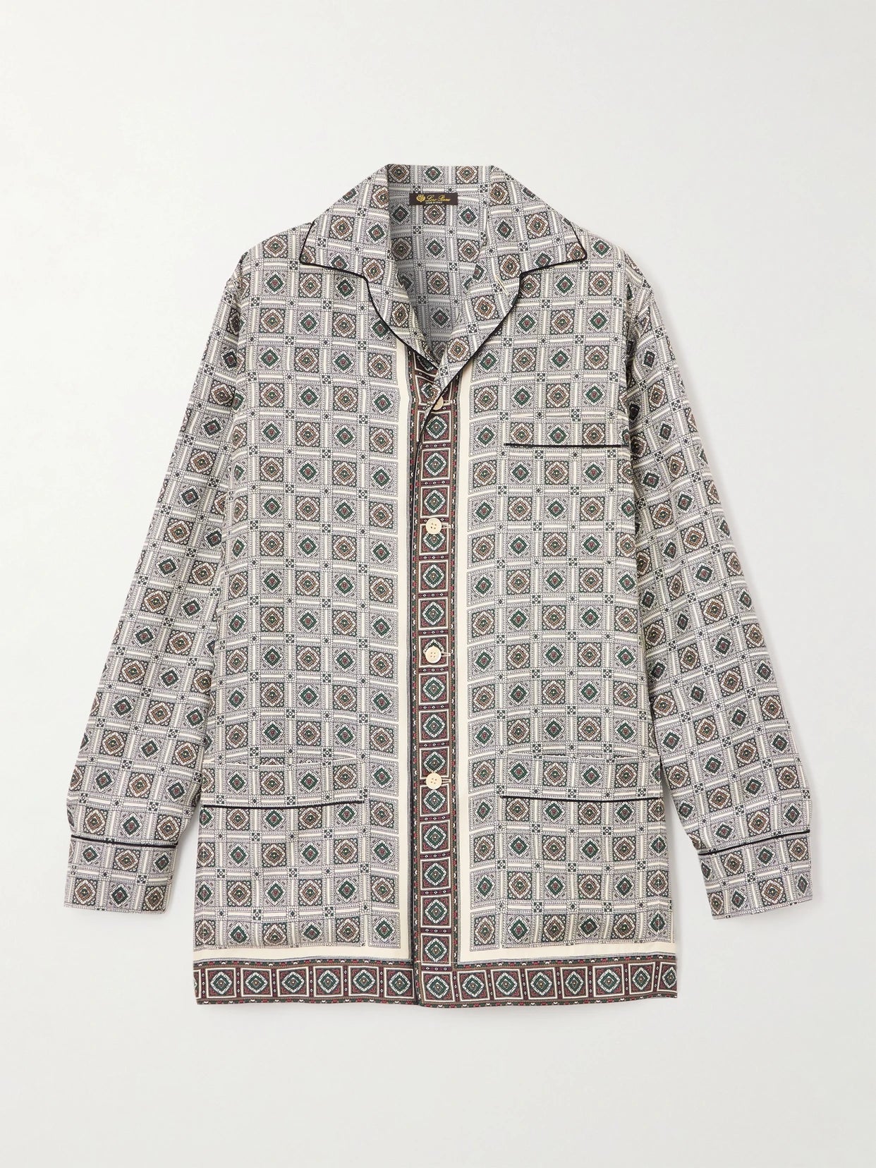 Lian Printed Silk-twill Shirt