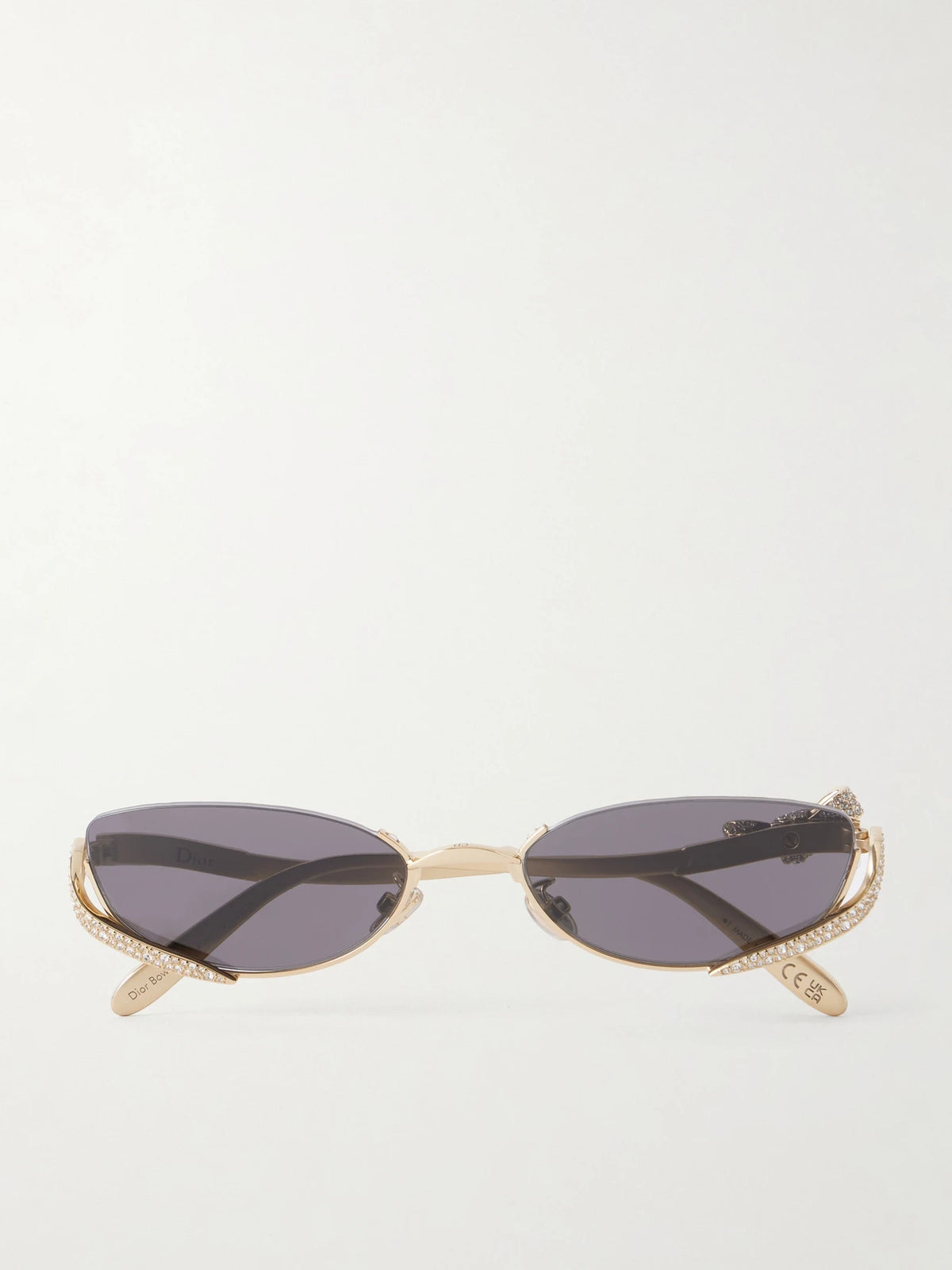 Eyewear Dior Bow B1u Embellished Cat-eye Gold-tone Sunglasses