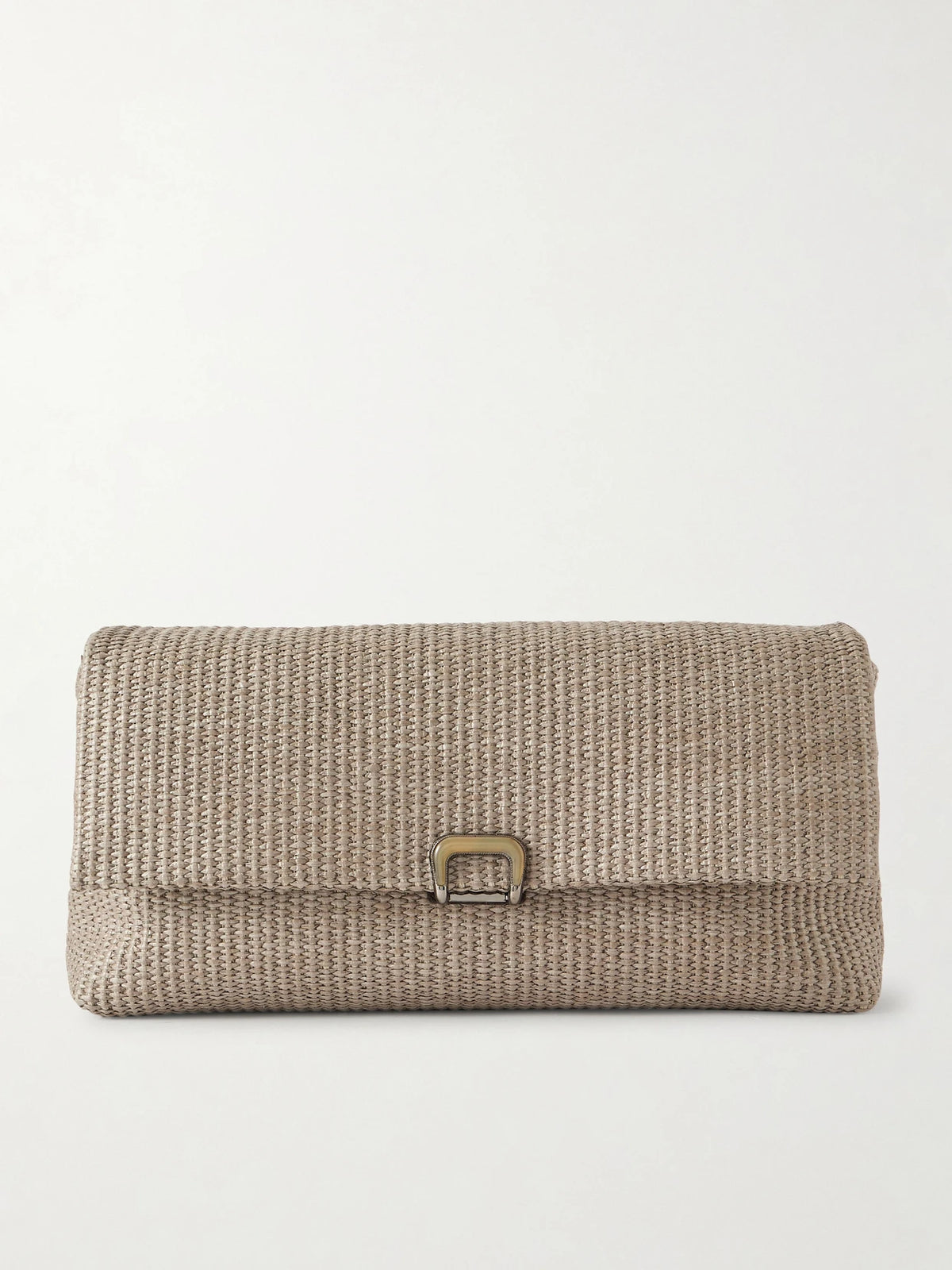 Puffy Raffia Clutch
