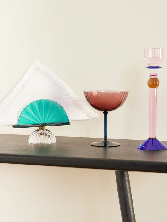 Image of Tableware. Product name - Chloé Crystal Napkin Holder in Clear colour by brand - Reflections Copenhagen