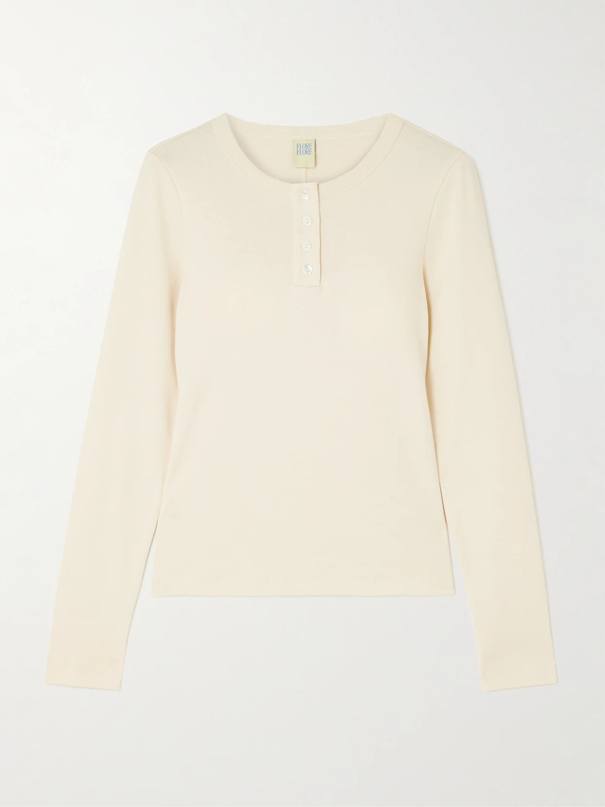 Jess Ribbed Organic Cotton-jersey Henley Top