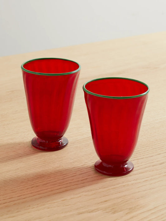 Rainbow Set Of Two Murano Glasses