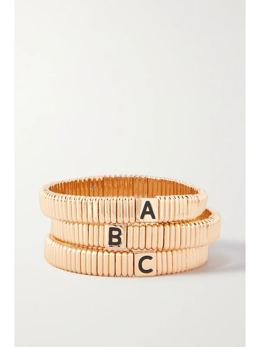 Alphabet Gold-tone Bracelet