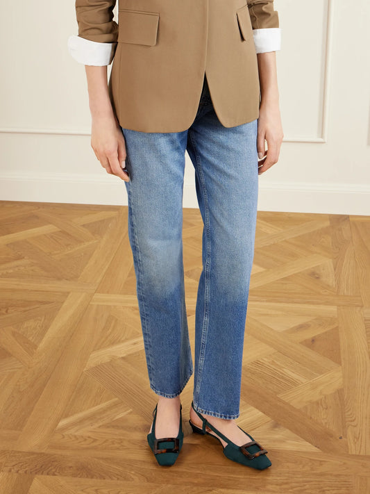 Belle Vivier 25 Suede Slingback Pumps