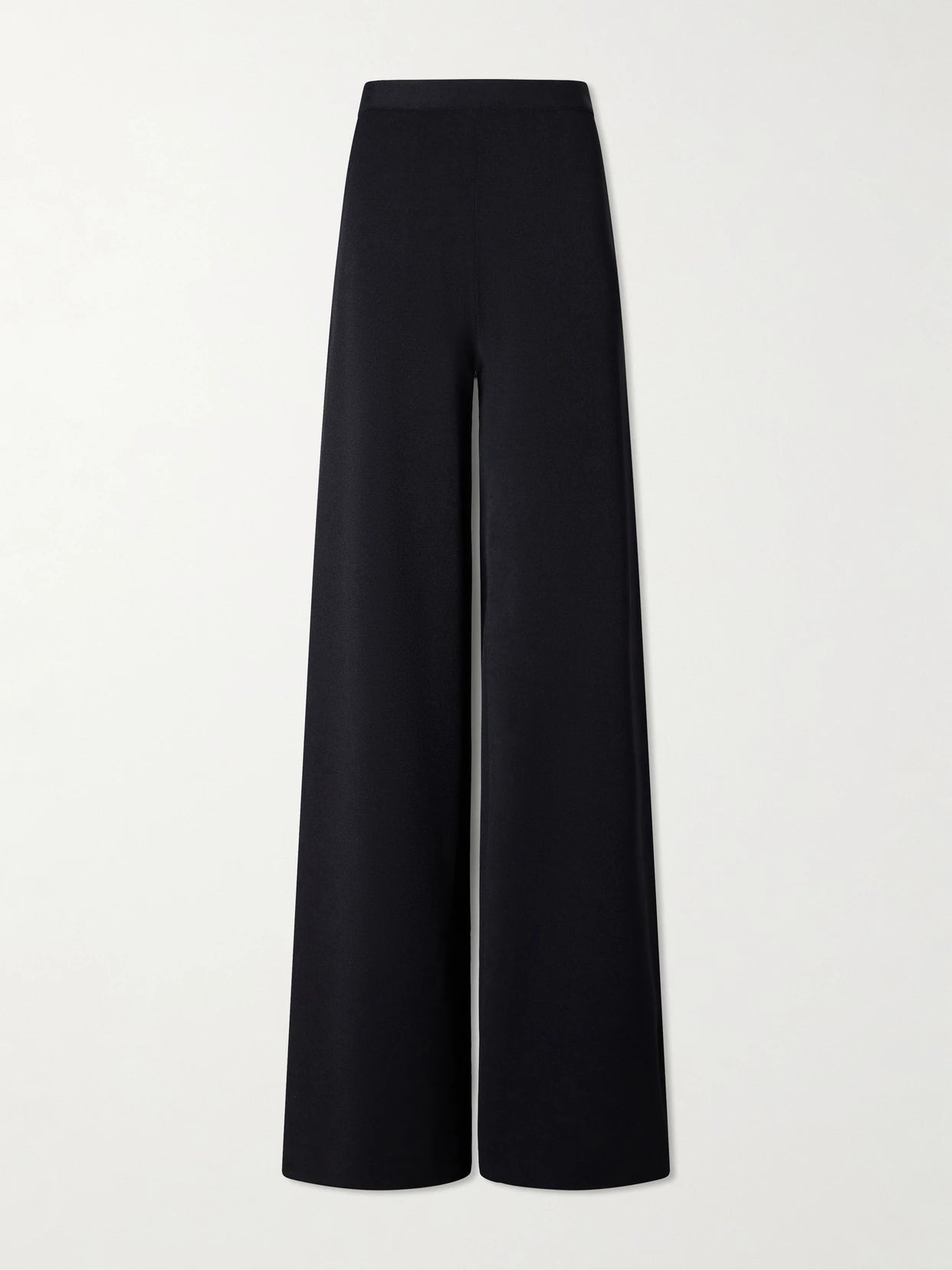 Stretch-jersey Mid-rise Wide-leg Pants