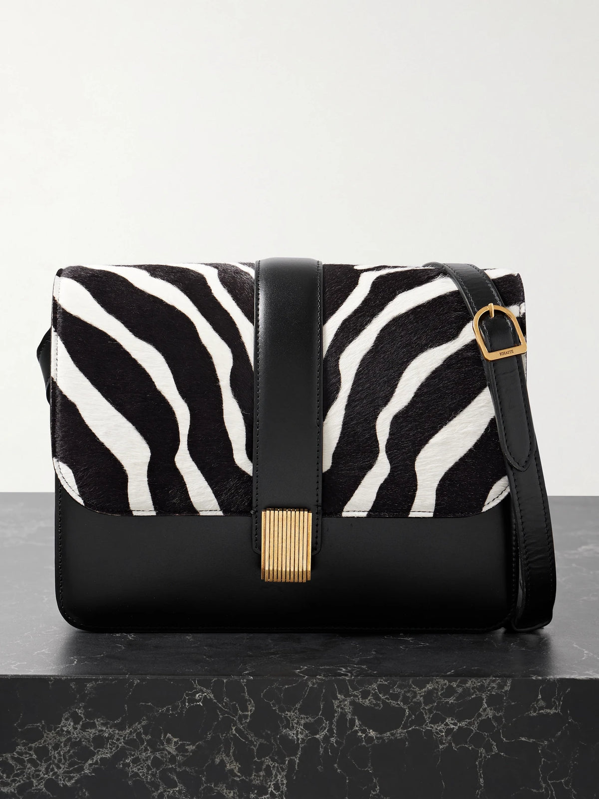 Blake Zebra-print Calf Hair And Leather Shoulder Bag