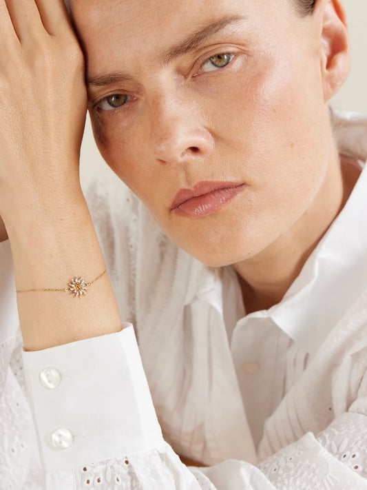Image of Bracelets. Product name - Soleil 18-karat Yellow And White Gold, Citrine And Diamond Bracelet in Multi colour by brand - Yvonne Léon
