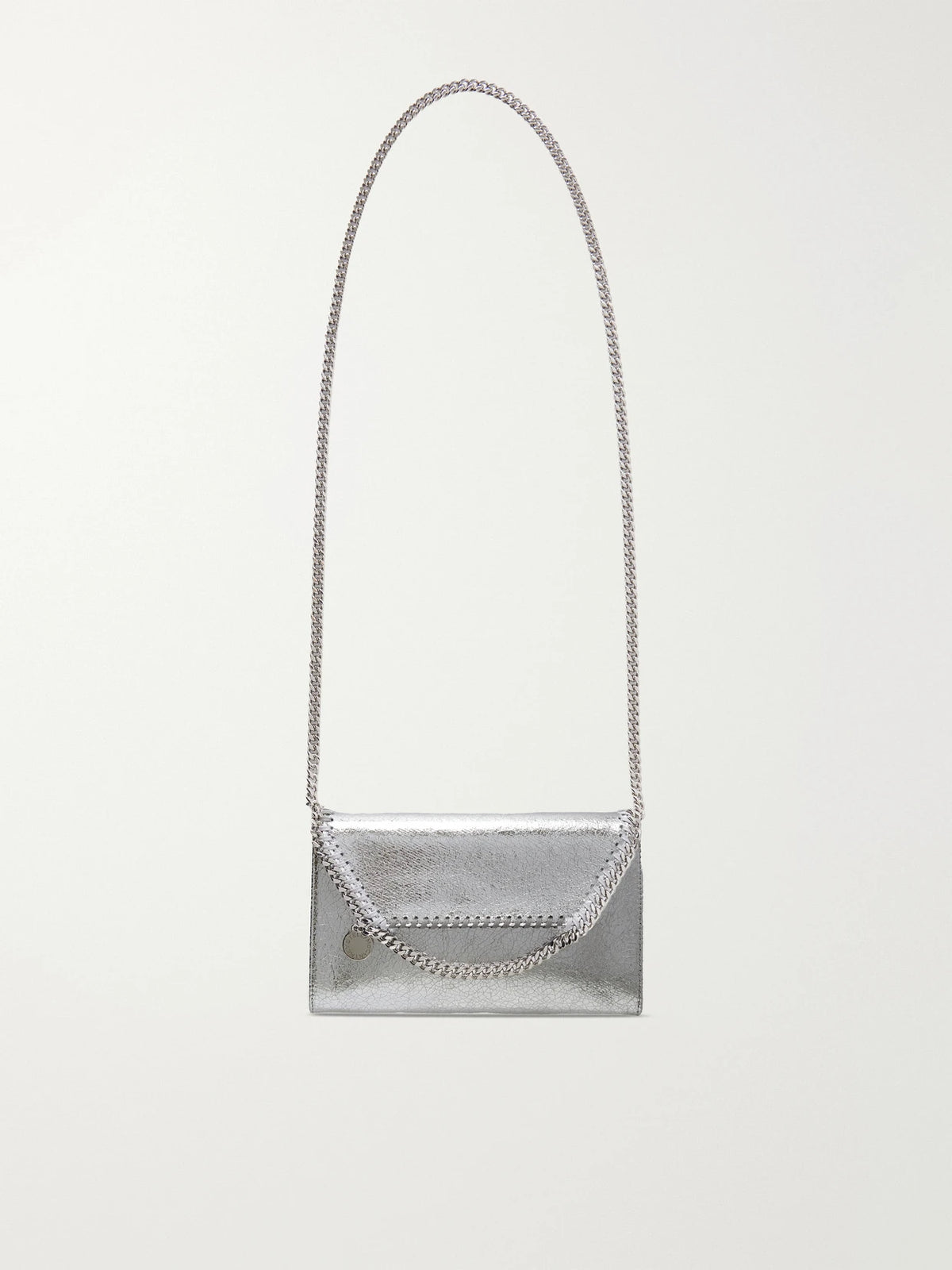 The Falabella Crinkled Metallic Chain Wallet