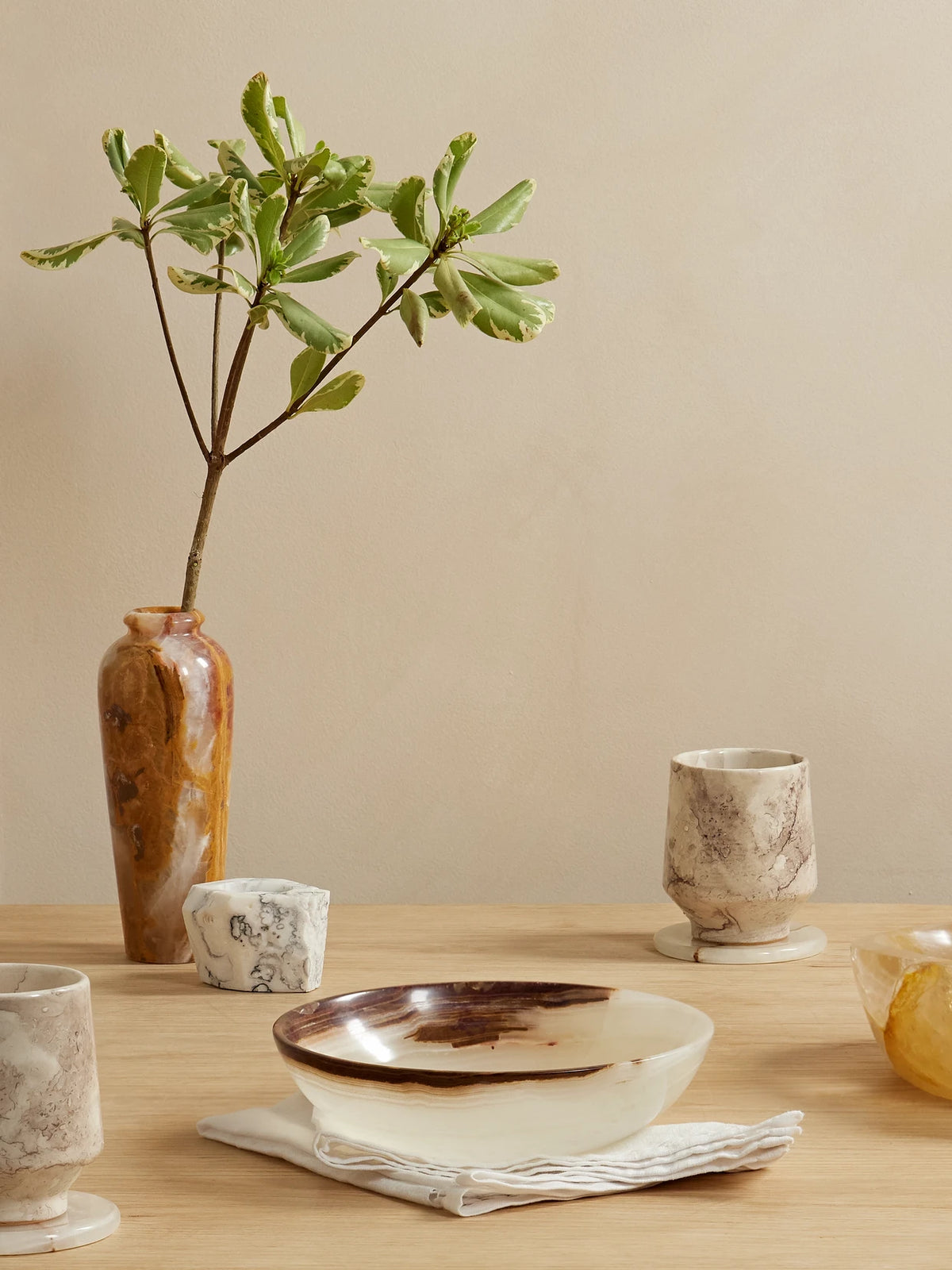 Image of Decor. Product name - Onyx Bowl in White colour by brand - JIA JIA