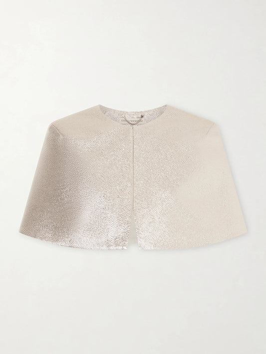 Domie Cloqué Metallic Cape