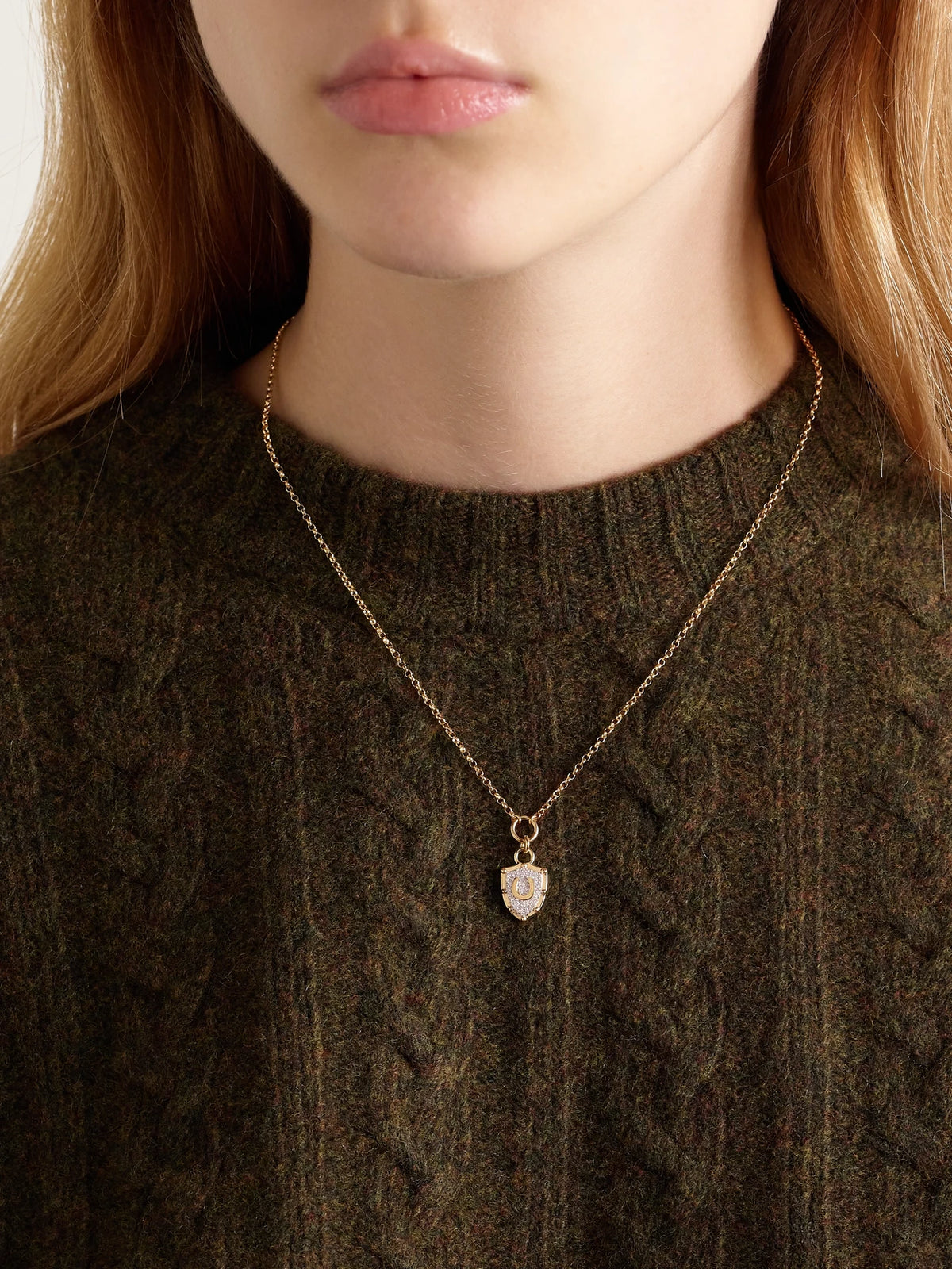 Image of Necklaces. Product name - Protection + Fine Belcher 18-karat Gold Diamond Necklace in Multi colour by brand - FoundRae