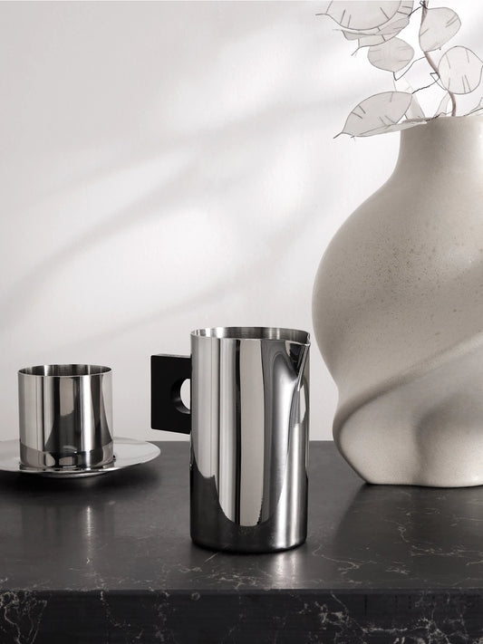 Image of Tableware. Product name - + Sophia Roe S. r. Collection Stainless Steel Pitcher in Silver colour by brand - LOUISE ROE