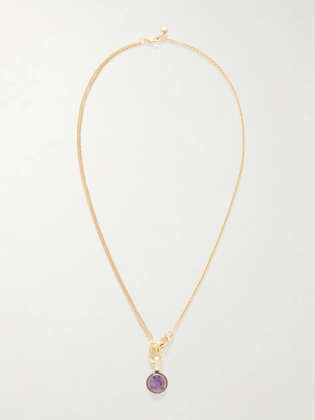 The Single Drop Gold-tone And Cubic Zirconia Necklace