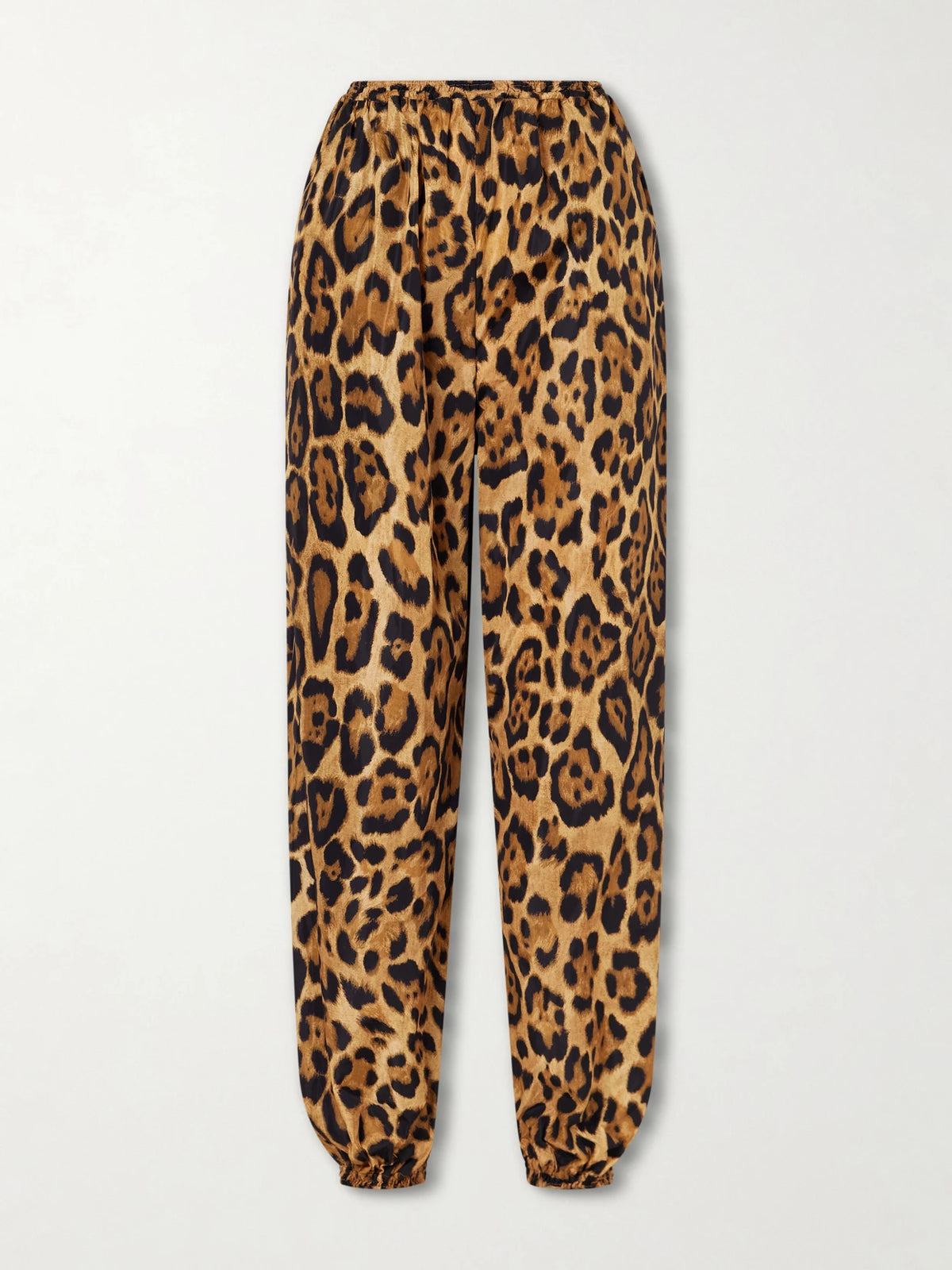 Leopard-print Shell Balloon Pants