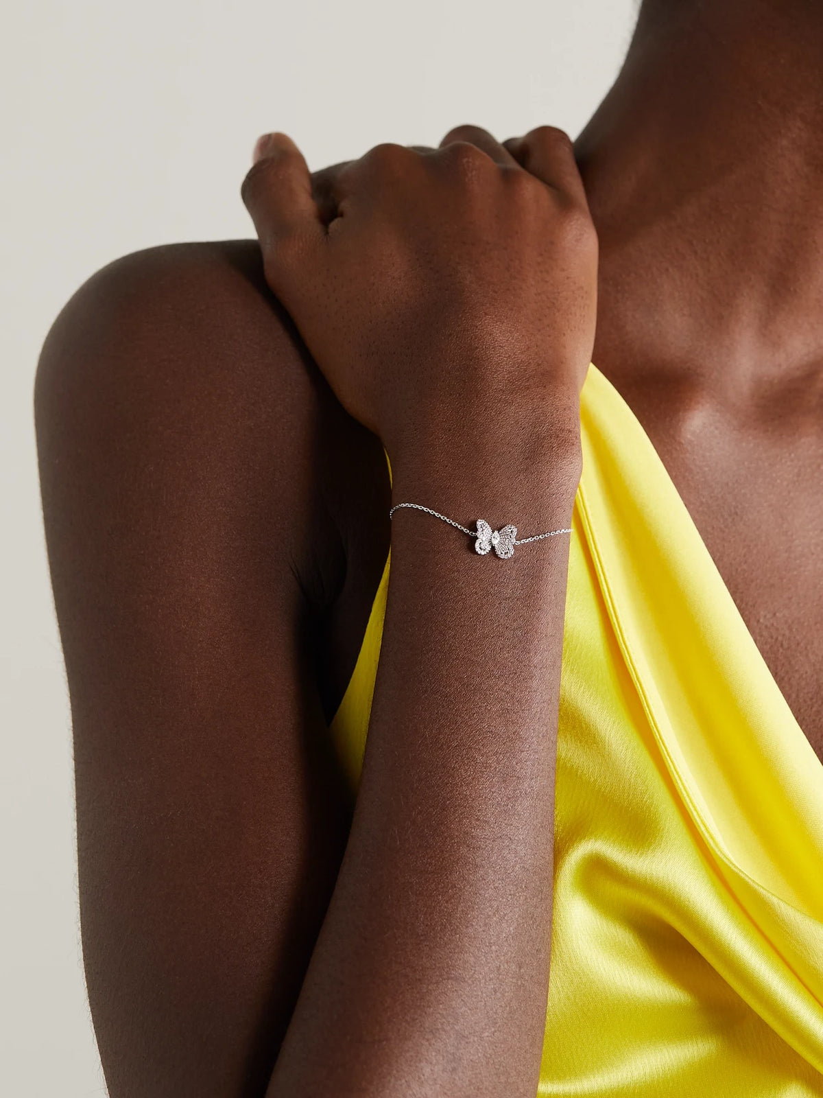 Image of Bracelets. Product name - Portraits Of Nature Butterfly 18-karat White Gold Diamond Bracelet in Multi colour by brand - De Beers London