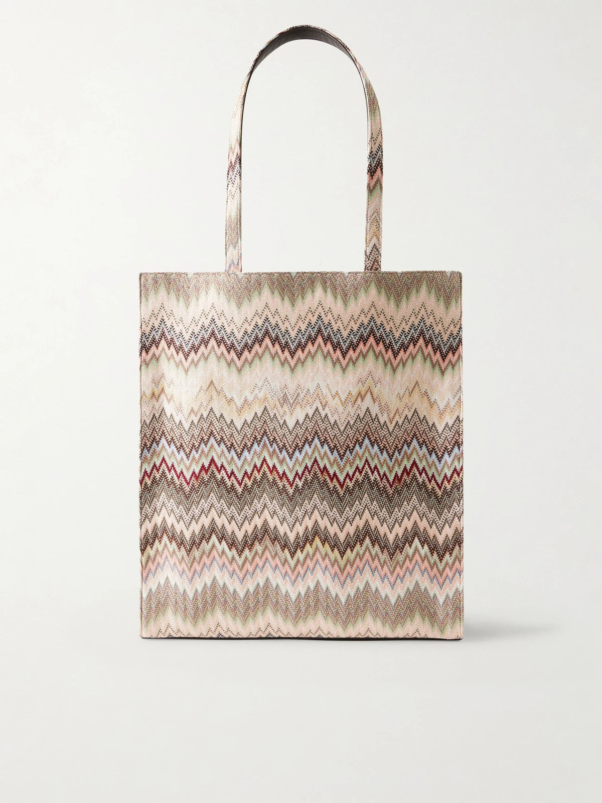 Striped Woven Lurex Tote