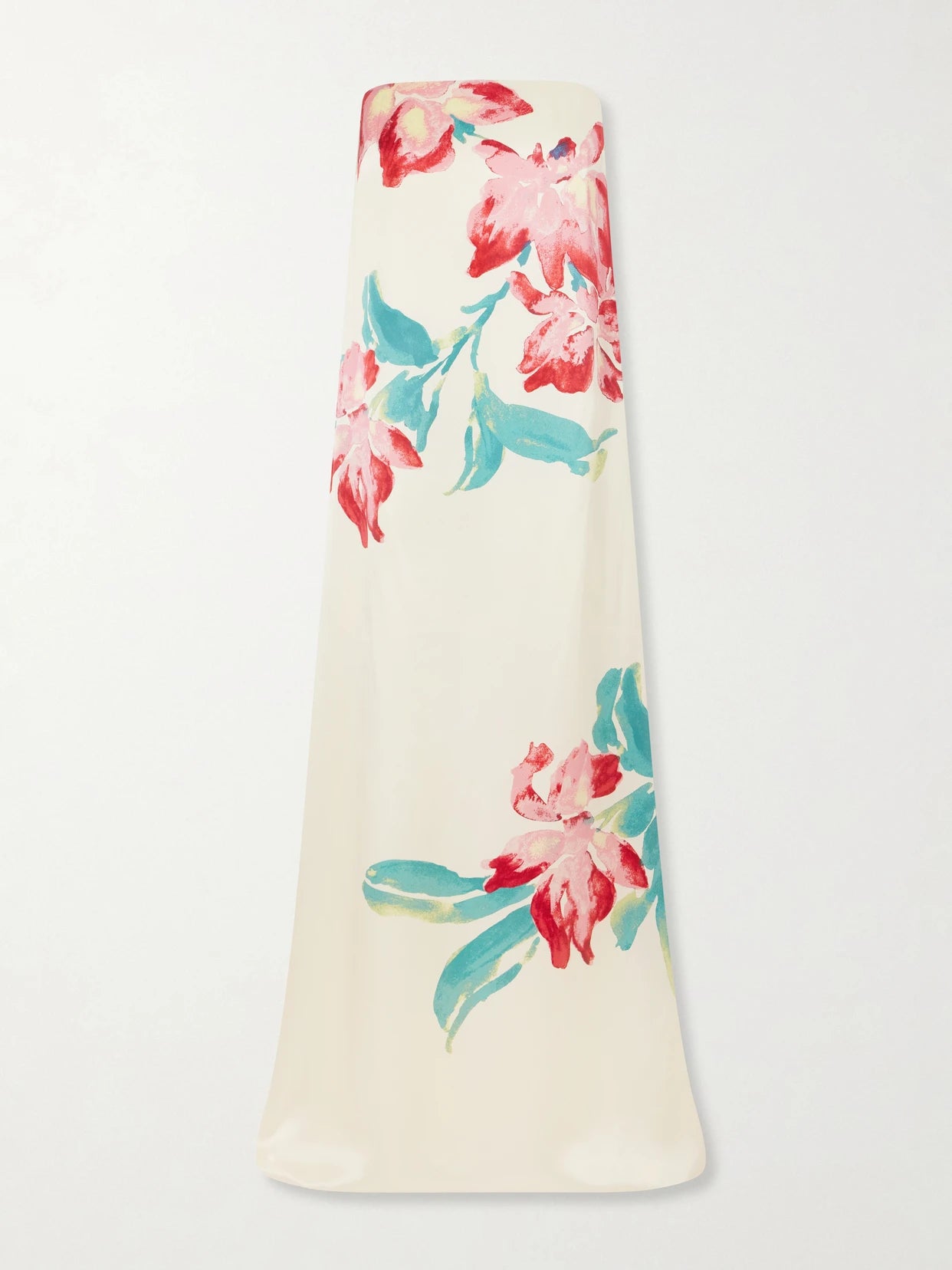 Sunblush Bloom Floral-print Silk Gown