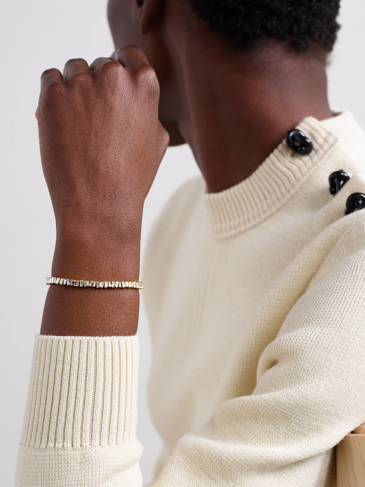 Image of Bracelets. Product name - Fireworks 18-karat Rose Gold Diamond Bracelet in Multi colour by brand - Suzanne Kalan