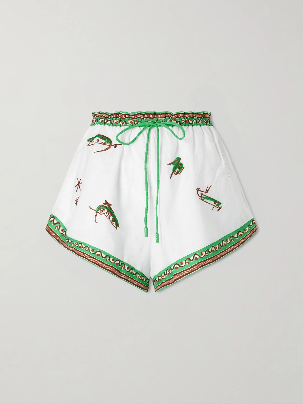 Wanda Embroidered Linen Shorts