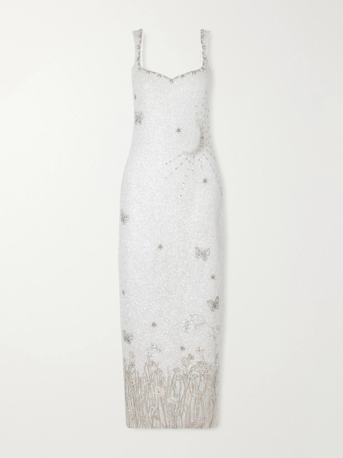 Clio Peppiatt Wildflower Embellished Stretch-tulle Gown