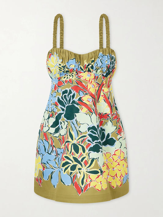 Solstice Printed Organic Cotton Mini Dress