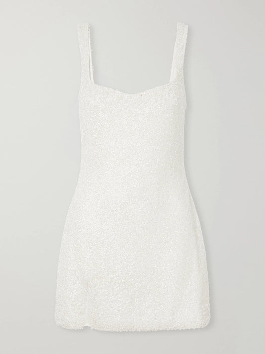 Clio Peppiatt Venus Beaded Tulle Mini Dress