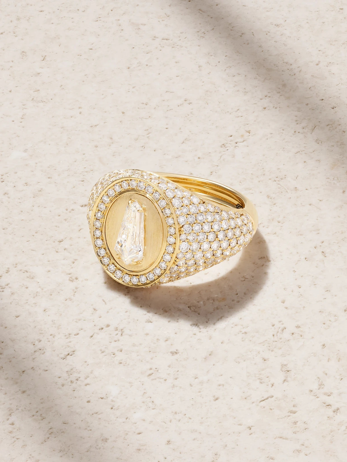 Kite 18-karat Gold Diamond Pinky Ring