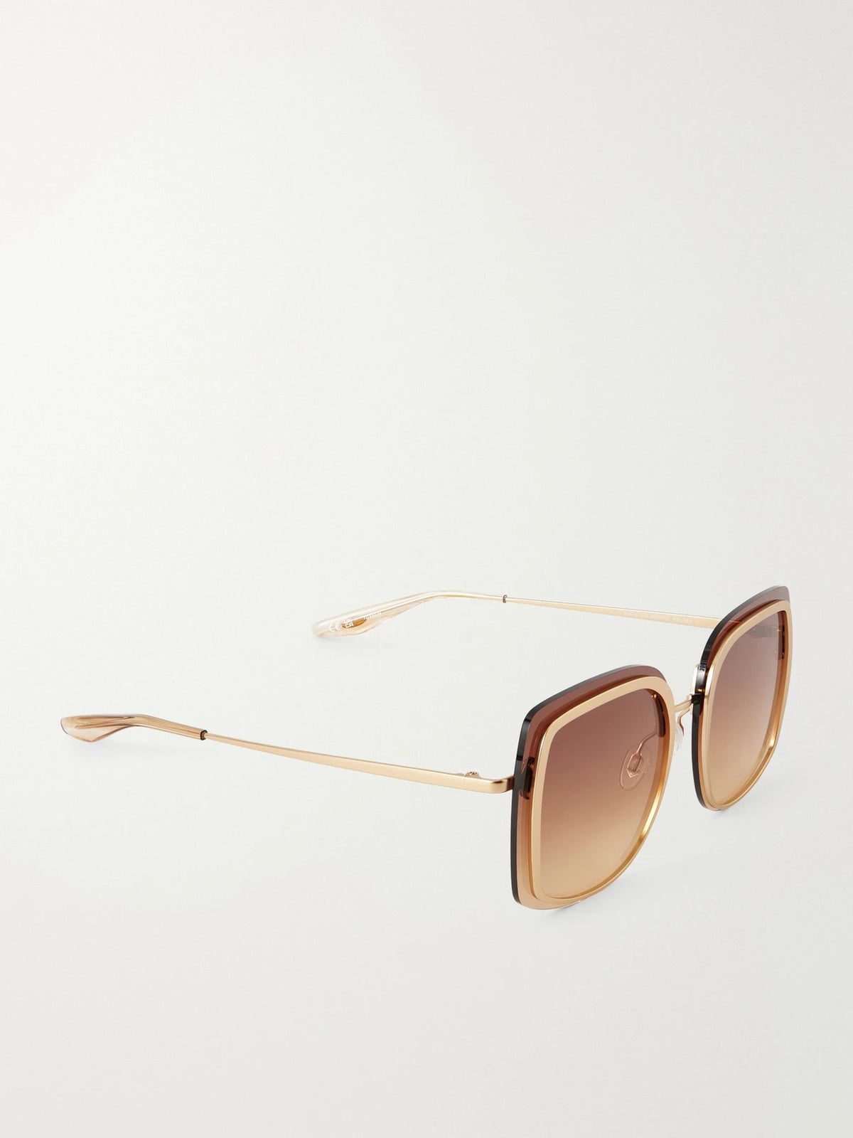 Halima Oversized Square-frame Gold-tone Titanium Sunglasses